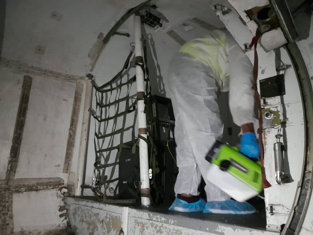 SESIL specialist working inside an aircraft